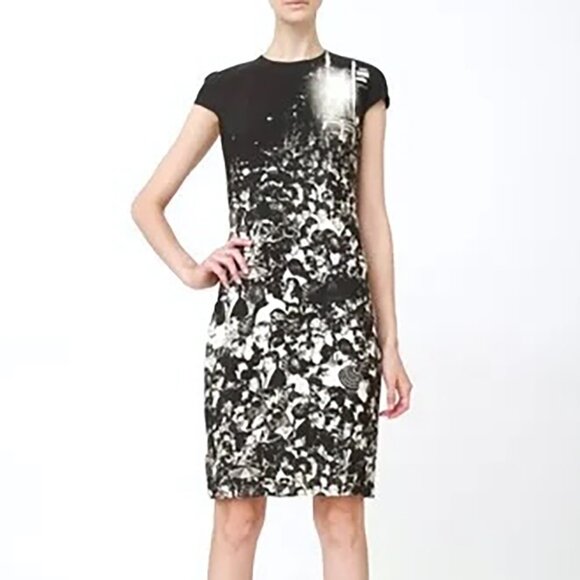 Akris Studio 54 Silk Dress Black Photo Realistic Party People Dance Club 8 - Picture 1 of 16